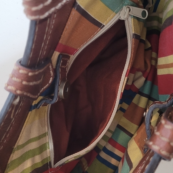 Fossil Mini Rattan and Leather Hand Held Summer Vacation Handbag - Picture 4 of 12